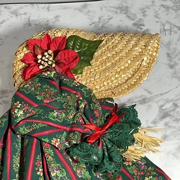 Vintage Handcrafted Holiday Country Decor Broom Dolls Set Of 2 - Picture 9 of 14